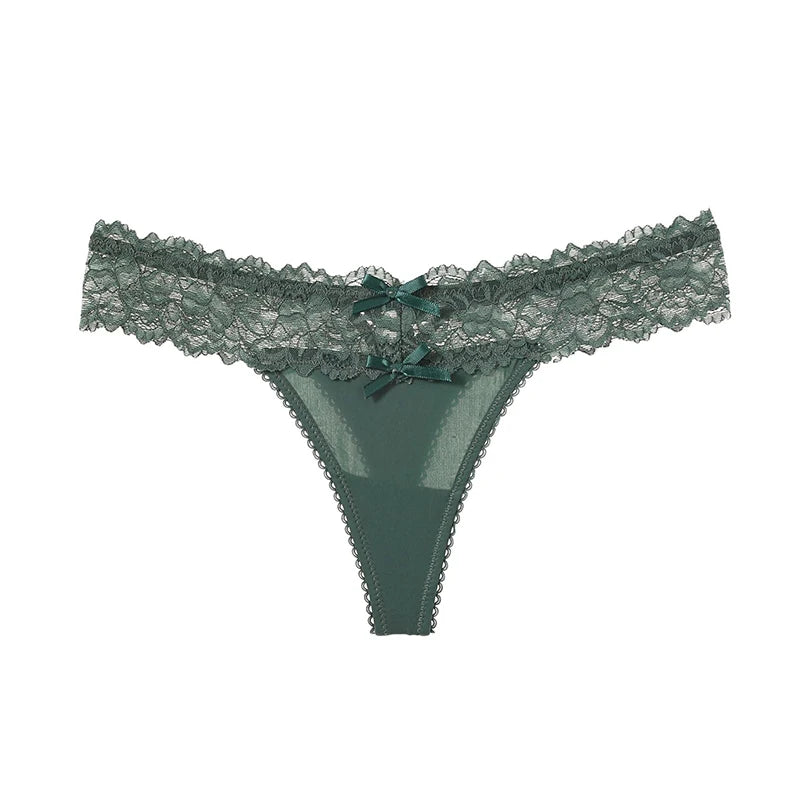 Calcinha Sexy Feminina em Renda – Fio Dental de Cintura Baixa, Confortável e Atemporal