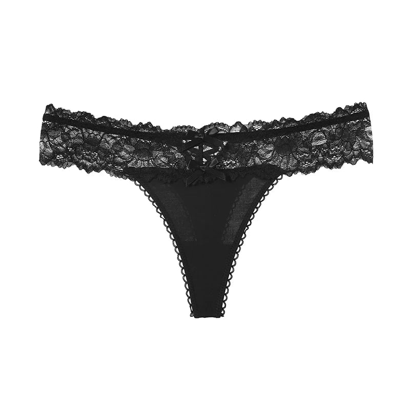 Calcinha Sexy Feminina em Renda – Fio Dental de Cintura Baixa, Confortável e Atemporal