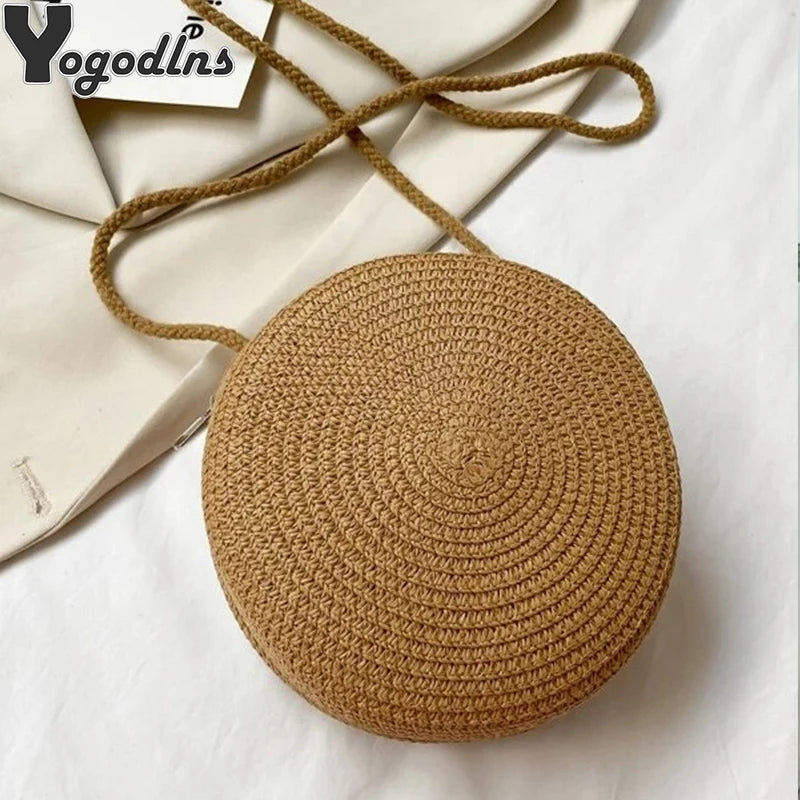 Bolsa Redonda de Palha Boho – Leveza e Estilo para Todos os Momentos
