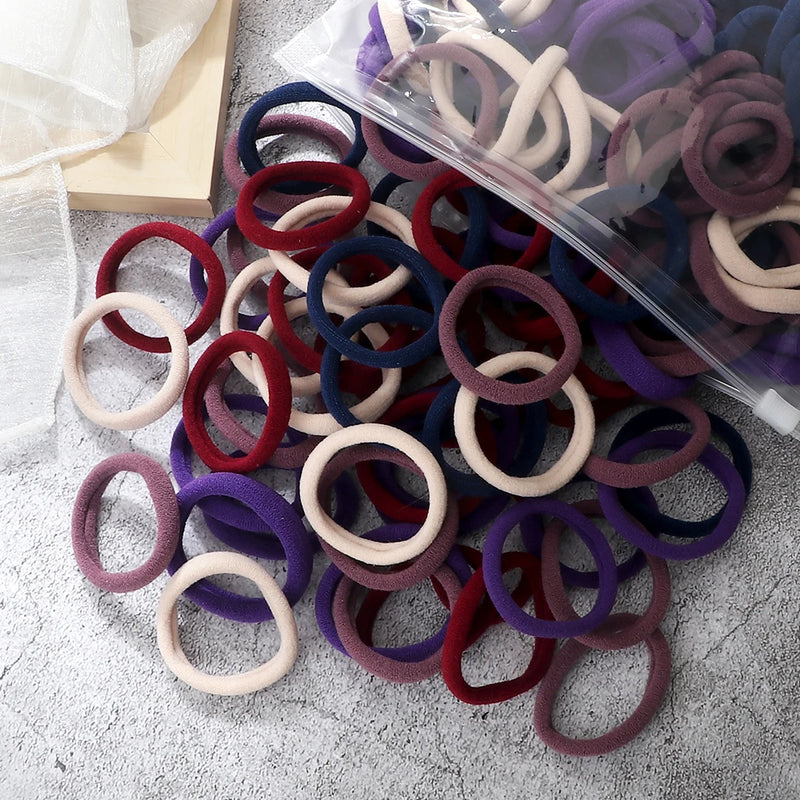 Kit com 50 Elásticos de Cabelo Coloridos