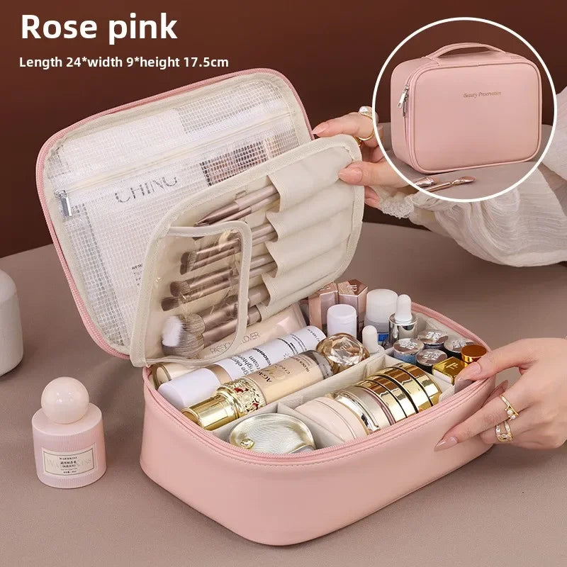 Necessaire de Luxo Feminina – Grande Capacidade e Estilo para Viagens e Dia a Dianizer Essentials Toiletry Bags