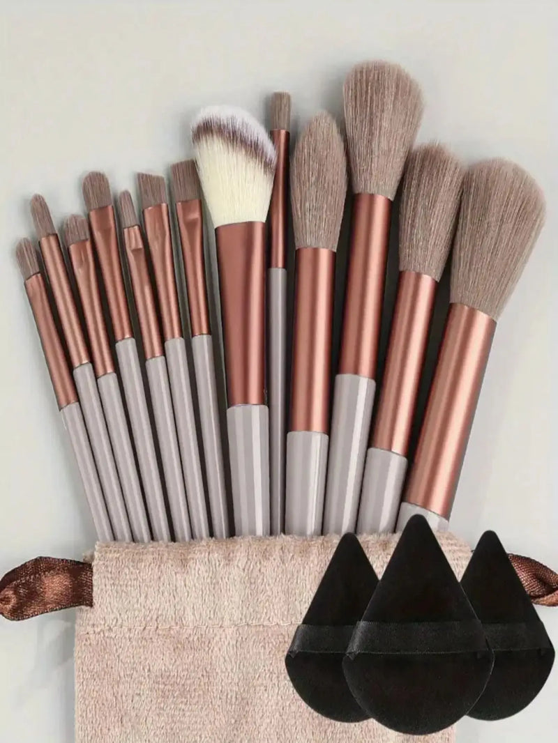Kit de Pincéis Profissionais para Maquiagem – 13 a 16 Peças
