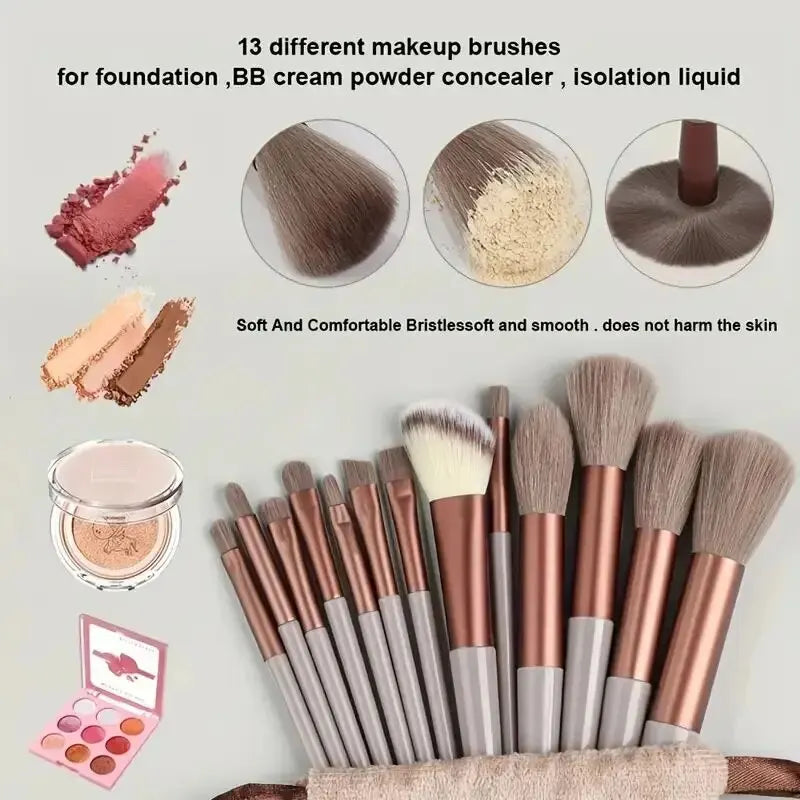 Kit de Pincéis Profissionais para Maquiagem – 13 a 16 Peças