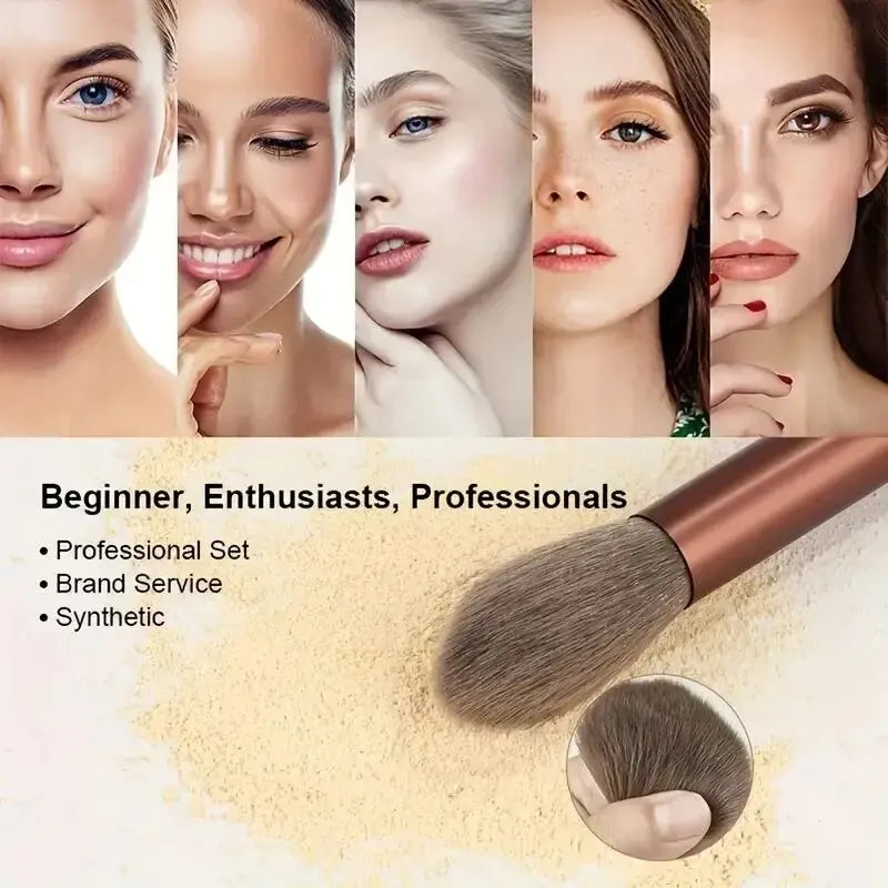 Kit de Pincéis Profissionais para Maquiagem – 13 a 16 Peças
