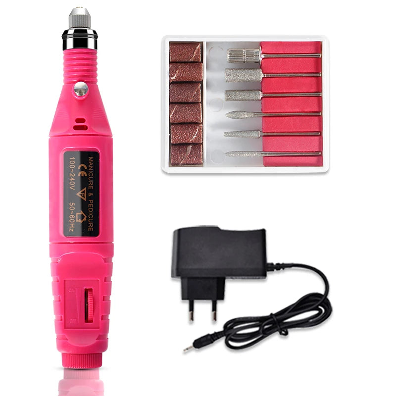 Kit de Unhas em Gel com Lâmpada UV 36W + Broca Elétrica e 10 Esmaltes em Gel