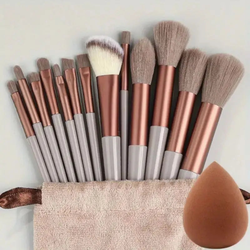 Kit de Pincéis Profissionais para Maquiagem – 13 a 16 Peças