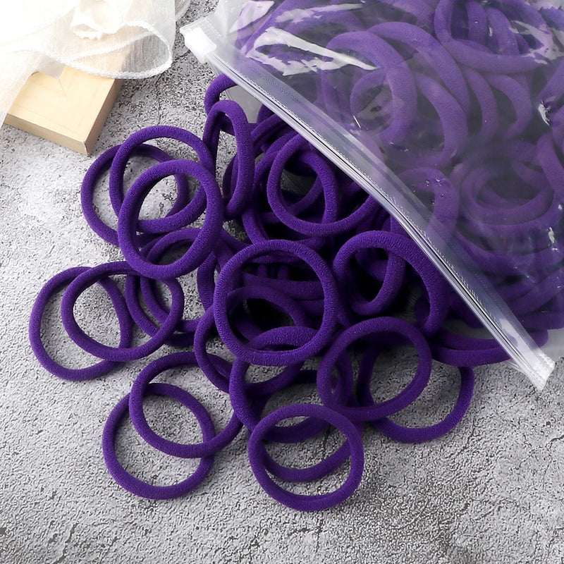Kit com 50 Elásticos de Cabelo Coloridos