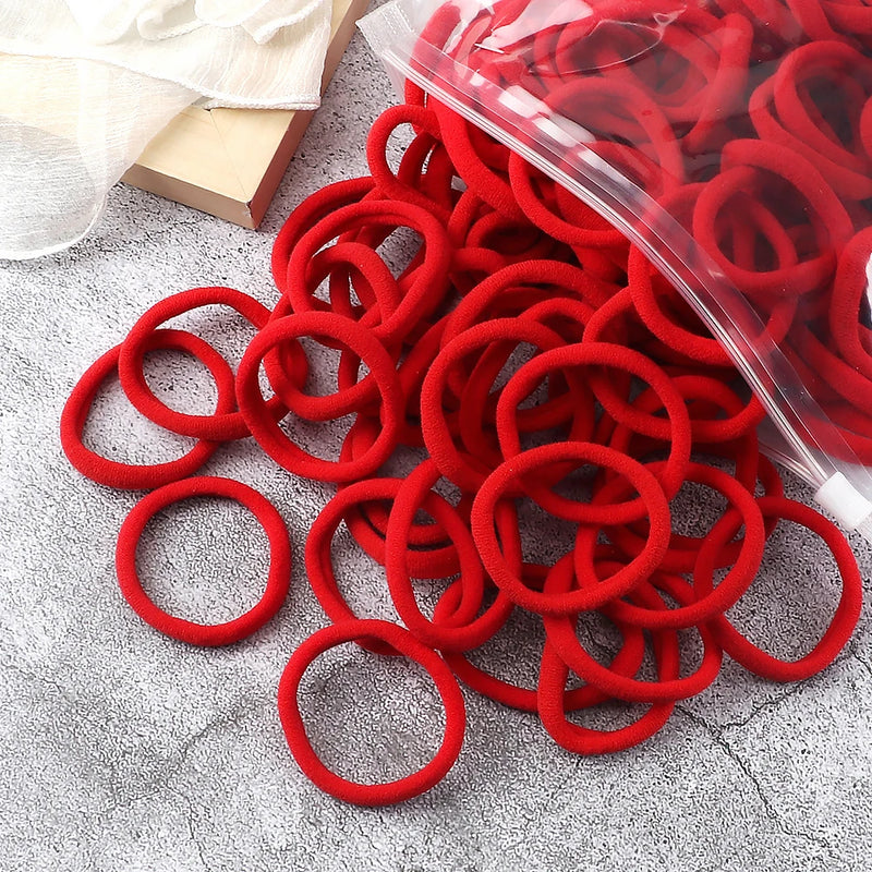 Kit com 50 Elásticos de Cabelo Coloridos