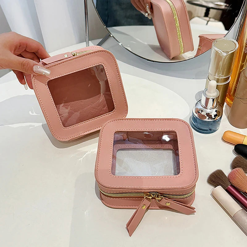 Mini Necessaire Transparente – Compacta, Fofa e à Prova d’Água