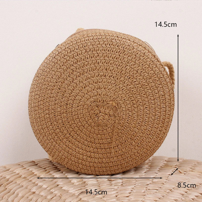 Bolsa Redonda de Palha Boho – Leveza e Estilo para Todos os Momentos